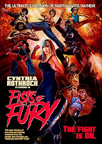 DVD cover art featuring Cynthia Rothrock and other martial artists in a red explosion.