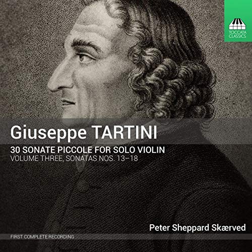 CD cover featuring a portrait of composer Giuseppe Tartini and violinist Peter Skærved.
