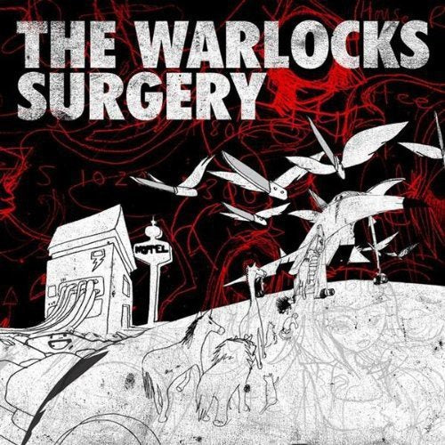 Album cover for "The Warlocks - Surgery" with abstract illustration and text.