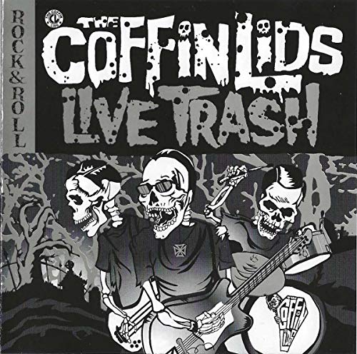 Black and white CD cover featuring cartoon skeletons playing instruments.