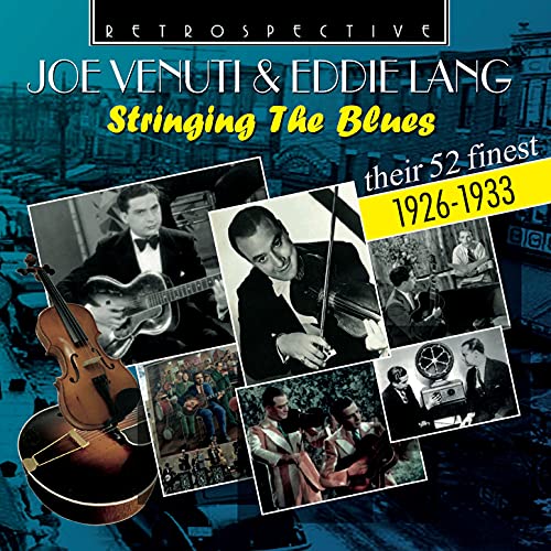 CD cover featuring black and white photos of jazz musicians Joe Venuti and Eddie Lang.