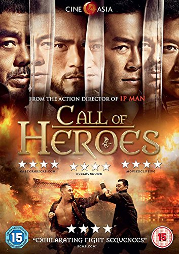 DVD cover for Call of Heroes featuring close-up character portraits and two men fighting.