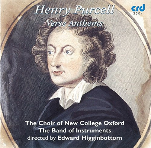 CD cover with portrait of Henry Purcell, curly hair, and dark attire, in an oval frame.