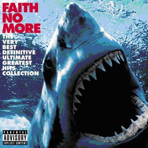"CD cover art featuring a shark with open mouth, 'Faith No More' in red text."