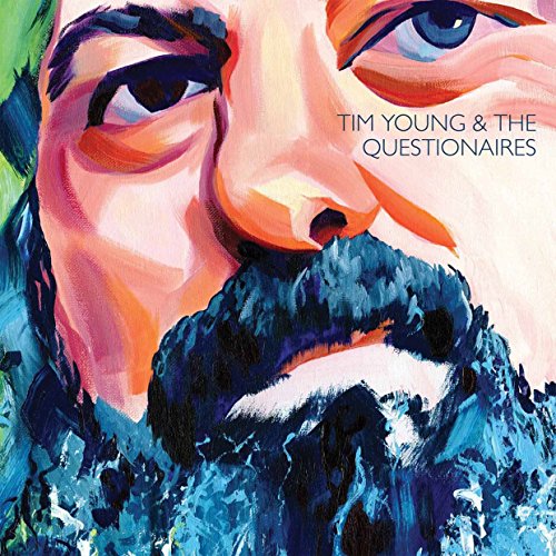 Painted portrait of a bearded man, album cover for Tim Young & The Questionaires.