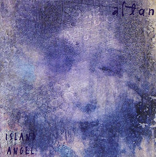 The image is a purple-toned abstract album cover. alt text: "Purple abstract album cover with 'altan' and 'island angel' text."