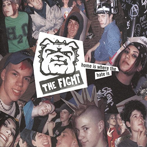 "Album cover with a collage of young people and a bulldog logo."