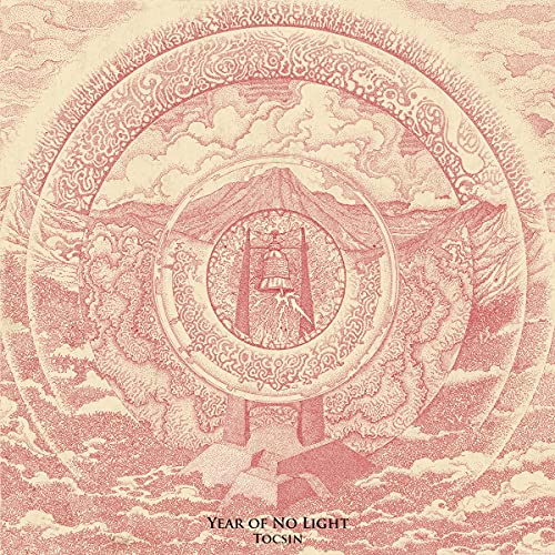 Red-toned album cover with intricate circular design and bell imagery.