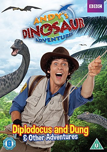 DVD cover featuring a man with dinosaurs in a jungle setting.
