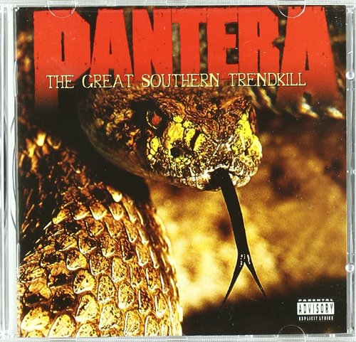 CD case with a snake's head and "Pantera The Great Southern Trendkill" text.