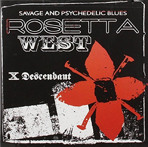 Album cover with red flower and text "Rosetta West" on black background.
