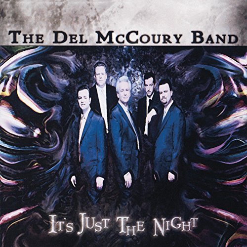 "Album cover featuring five men in suits with swirling dark background and title text."