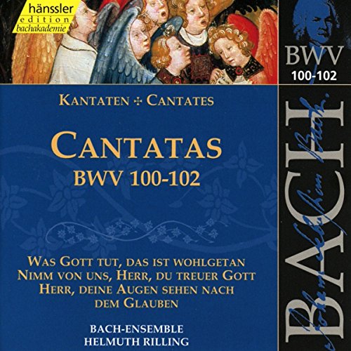 CD cover for Bach cantatas, featuring Renaissance-style angel artwork.
