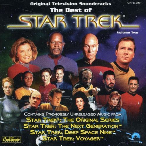 "CD cover featuring Star Trek characters against a starry space background."