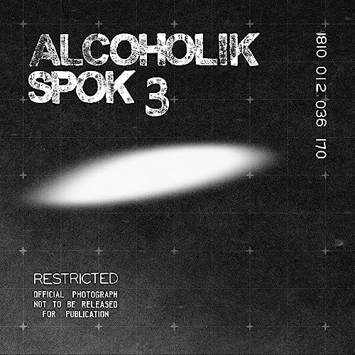 CD cover for "Alcolholik Spok 3" with abstract white shape on black.