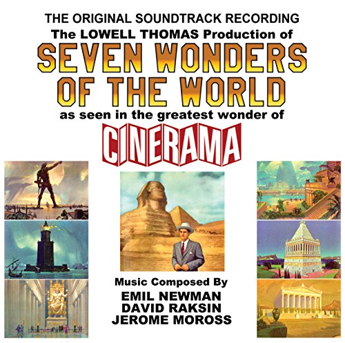"Album cover with 'Seven Wonders of the World' title and historical monument images."
