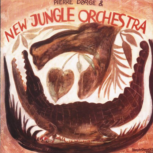 CD cover: painted alligator with leaves, text "Pierre Dorge & New Jungle Orchestra".
