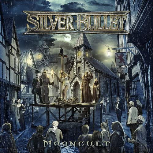 CD cover: gothic town scene with figures gathered for a ritual.