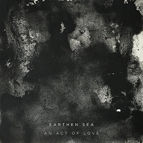 The image depicts a black and white abstract album cover.