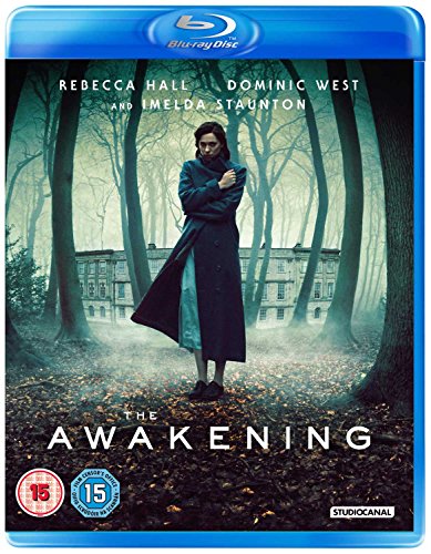 Blu-ray cover for The Awakening featuring a woman standing in a misty forest.