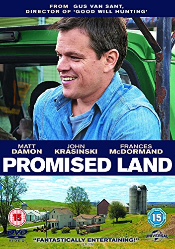Promised Land" DVD cover featuring Matt Damon smiling in a truck.
