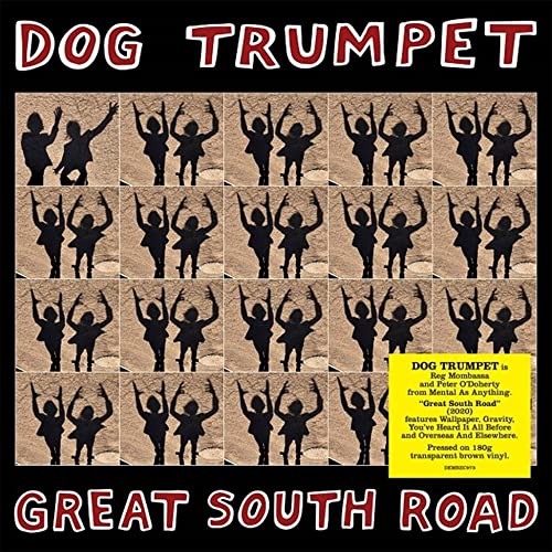 Dog Trumpet album cover: repeating silhouettes against a textured background.