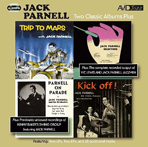 A CD compilation cover featuring four album and EP covers by Jack Parnell on beige background.