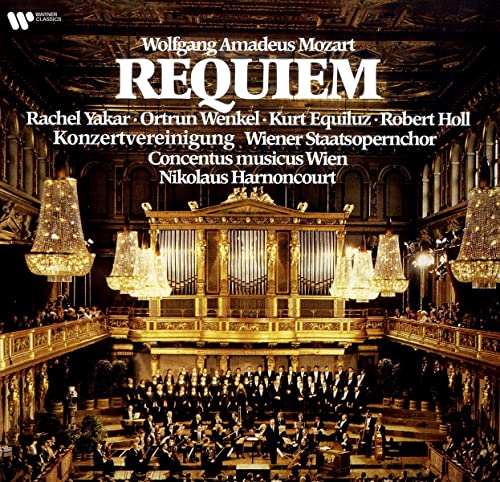 Mozart’s Requiem vinyl album cover featuring an ornate concert hall organ.