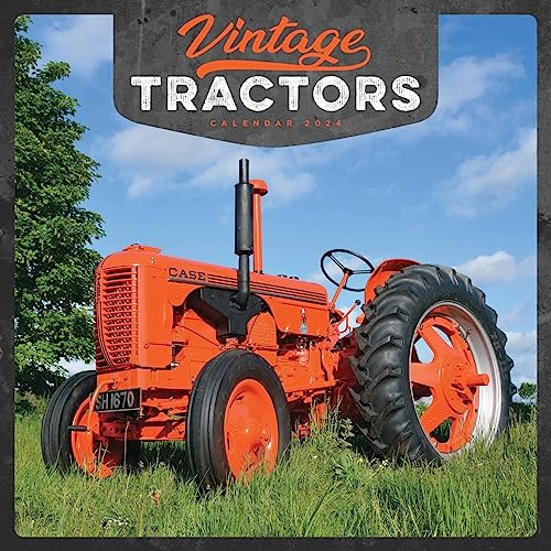 Vintage Tractors Wall Calendar 2024