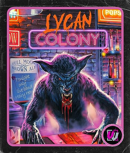 Lycan Colony" Blu-ray cover featuring a snarling werewolf in a bar.