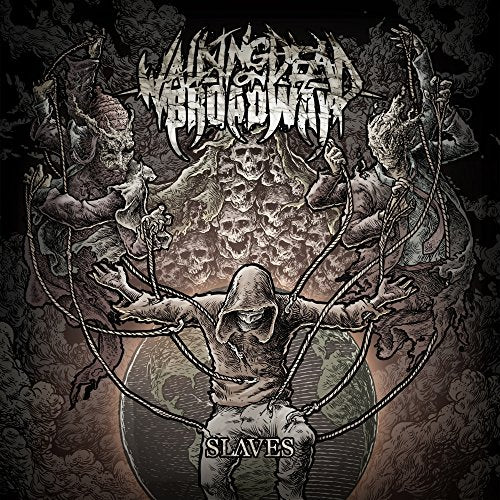 Dark album cover for "Slaves" featuring figures bound by ropes.