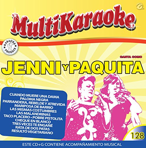 Karaoke CD cover featuring Jenni Rivera and Paquita la del Barrio.