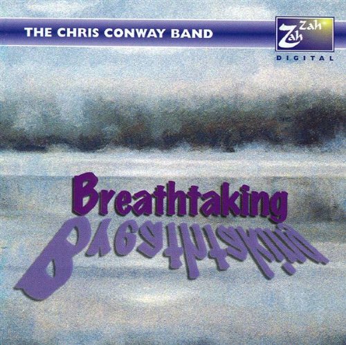 Album cover with "Breathtaking" in purple text on a cloudy background.