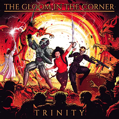 CD cover art depicting a group fighting demonic figures in a fiery scene.