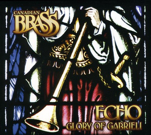 "CD cover with stained-glass image of trumpeting angel and gold text."