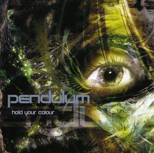 Album cover featuring a large human eye surrounded by abstract green and dark textures.