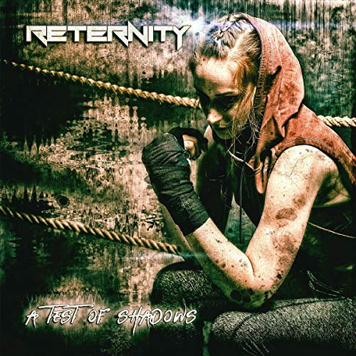 CD cover: woman with boxing wraps, ropes, and textured background.
