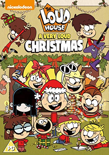 "The Loud House A Very Loud Christmas" DVD cover featuring cartoon characters celebrating Christmas.