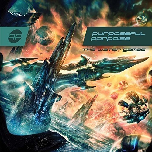 "Album cover art featuring futuristic, metallic spacecraft in a vibrant, cosmic scene."