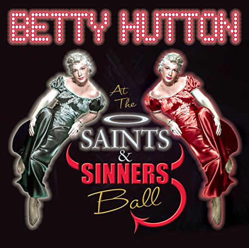 "Album cover featuring Betty Hutton in two different colored evening gowns."