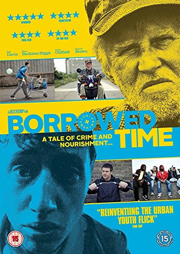 DVD cover for "Borrowed Time," featuring portraits and urban scenes.