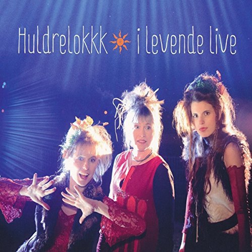 "CD cover featuring three women in red costumes under stage lights."