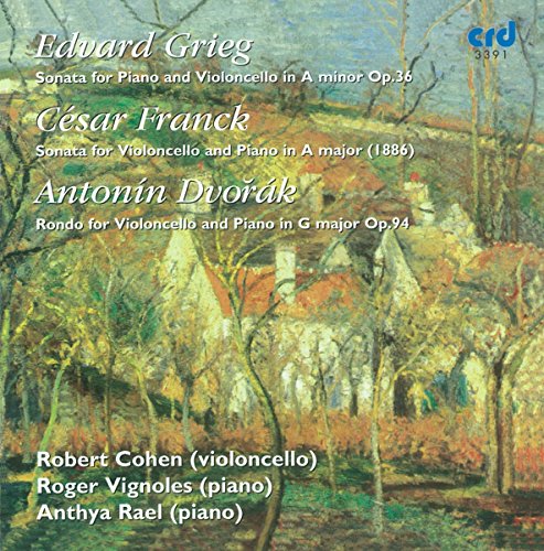 CD cover with impressionistic painting of trees and musical composers’ names.