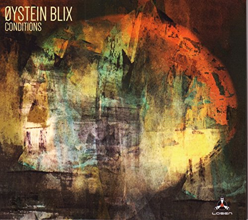 The alt text for the image is: "Album cover with abstract, multicolored design and artist name 'Oystein Blix'."