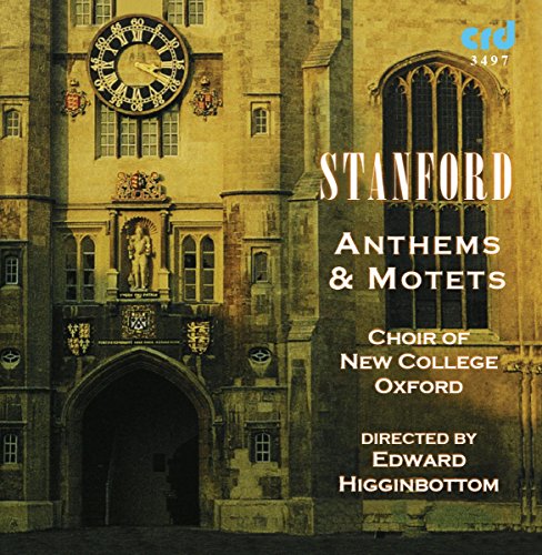 CD cover: Stanford anthems and motets, featuring a clock tower image.