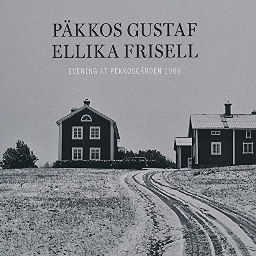 CD cover: grayscale image of a farm with a dirt road.