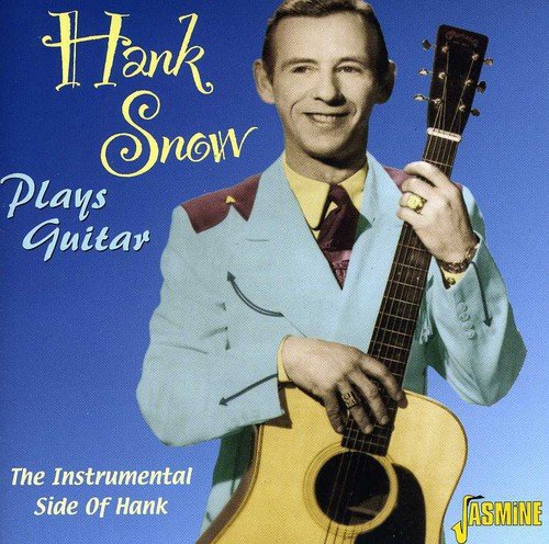 "CD cover of Hank Snow holding a guitar, wearing a light blue suit."
