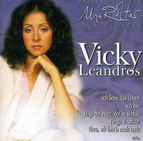 CD cover featuring Vicky Leandros in portrait with purple background.