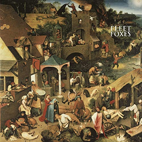 Fleet Foxes album cover: detailed, crowded Renaissance-style painting.