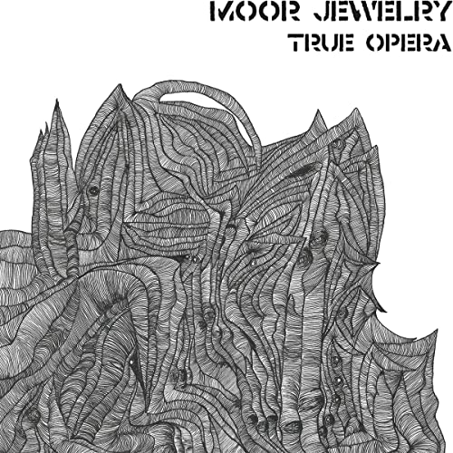 Black and white abstract illustration for Moor Jewelry’s “True Opera” vinyl.